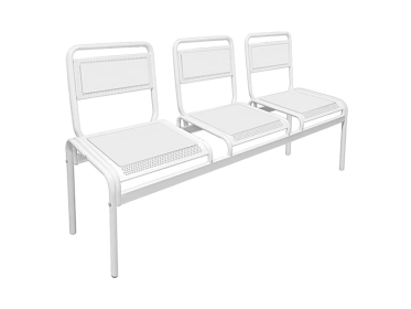 Секция стульев многоместная Техсервис М111-07 с мягкими накладками