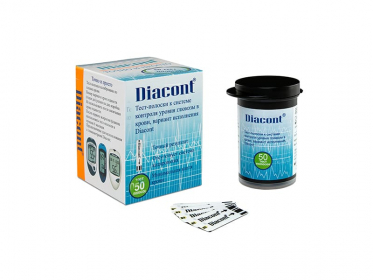 Тест-полоски Diacont для глюкометров (50 шт.)