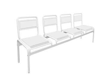 Секция стульев многоместная Техсервис М111-08 с мягкими накладками