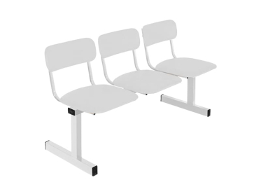 Секция стульев многоместная Техсервис М113-03 (3 места) с мягкой обивкой