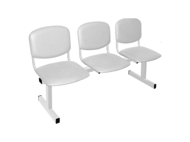 Секция стульев многоместная Техсервис М118 (3 места) с мягкой обивкой
