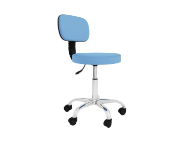 Стул медицинский газлифт Артинокс AR-Z64 (голубой, каркас хромированный металл)