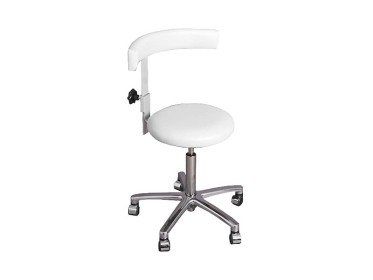 Стул стоматолога газлифт Белмедматериалы СС-6П (белый, каркас хром)