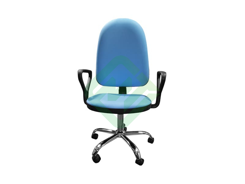 Стул медицинский газлифт Артинокс AR-Z51 (голубой, каркас хромированный металл)