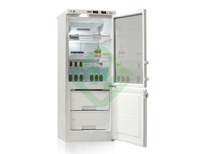 Холодильник лабораторный Позис ХЛ-250 (двери тон. стекло/металл)