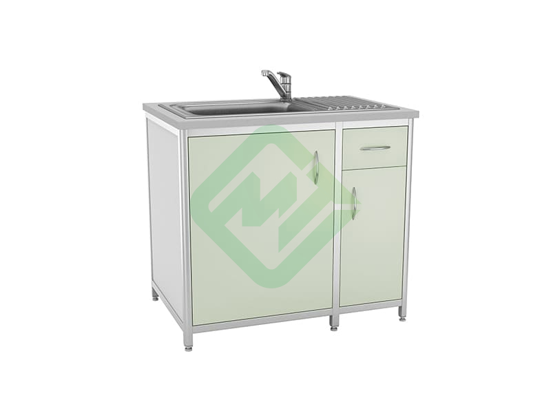 Стол лабораторный с мойкой МК-Л-03 Лавкор (зеленый чайный)