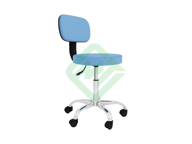 Стул медицинский газлифт Артинокс AR-Z64 (голубой, каркас хромированный металл)