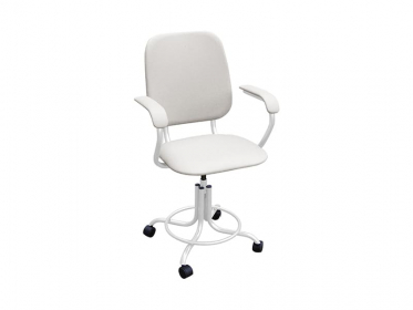 Кресло медицинское винтовое Техсервис М101-01 с подлокотниками (белый)