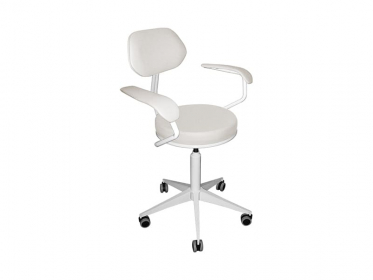 Кресло медицинское винтовое Техсервис М106-01 с подлокотниками (белый)