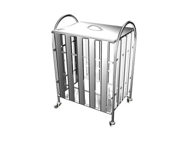 Столик-тележка медицинский для хозяйственных нужд Электра СИ 2-01 (ХН)