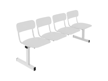 Секция стульев многоместная Техсервис М113-04 (4 места) с мягкой обивкой