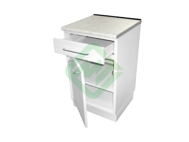 Тумба металлическая Белмедматериалы Т01 (с ящиком, петли слева)