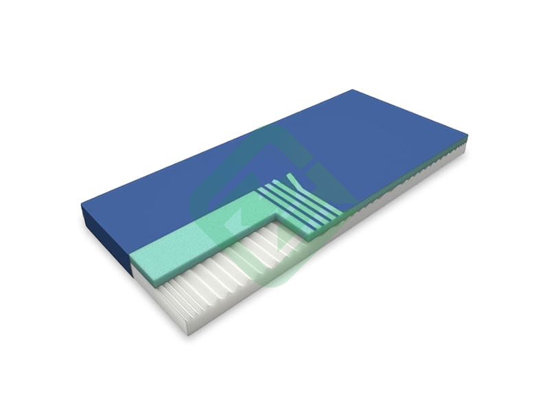 Матрас противопролежневый ортопедический ЭсДжиМедикал Multizone Wave Gel Memory, МП-9 (2000x900x140, синий)