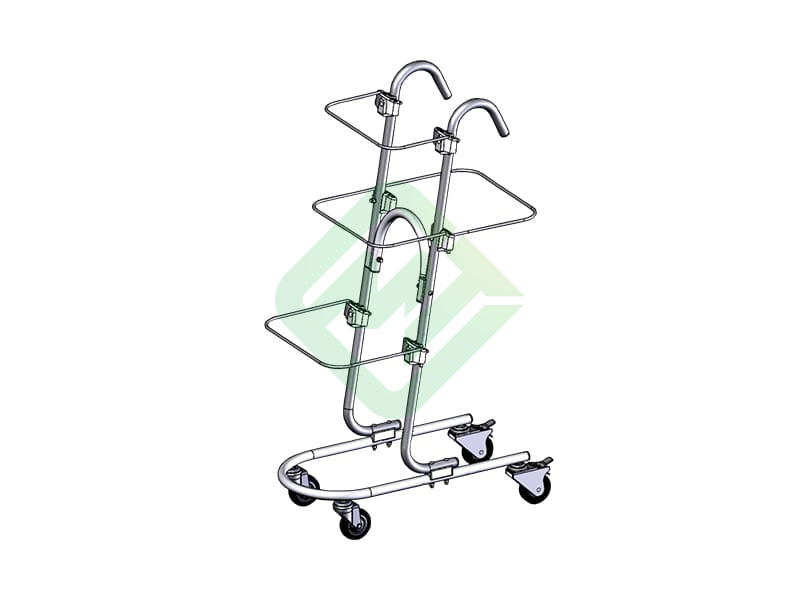 Тележка медицинская для контейнеров ТК-01 Кронт (с контейнерами КДС-3 и КДС-5)