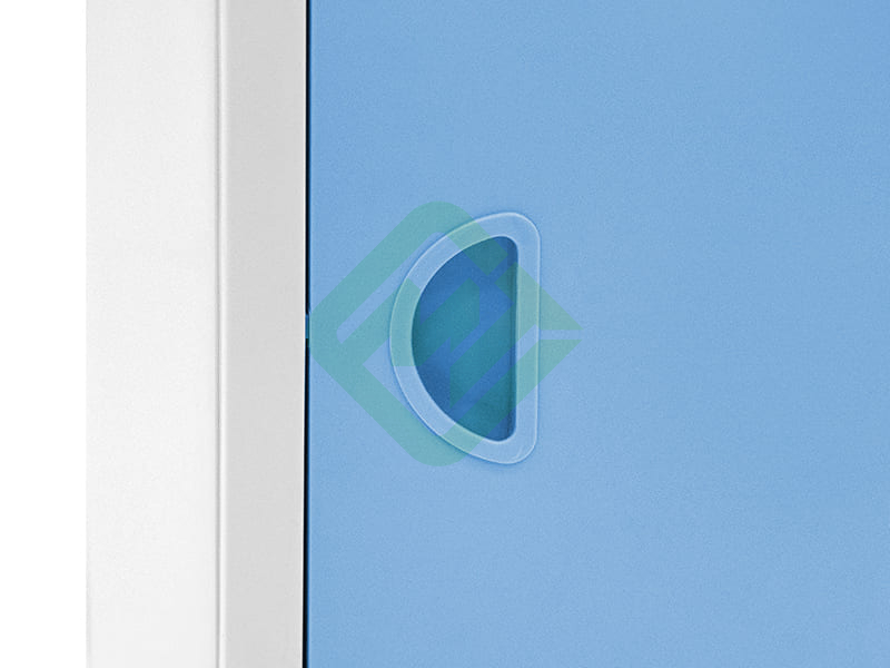 Тумба медицинская подкатная МЕТ TL-220 (с выдвижным столиком, фасад синий)