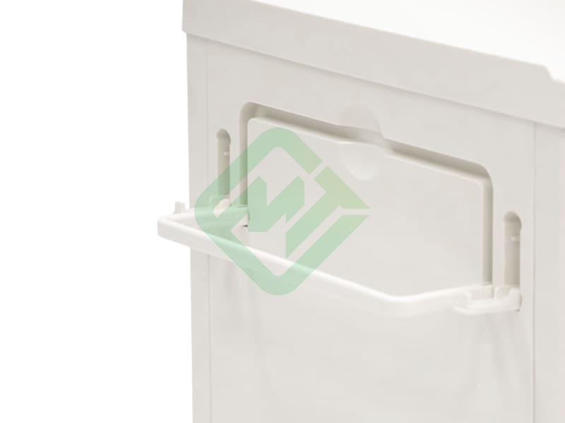 Тумба медицинская прикроватная МЕТ TL-220 (с выдвижным столиком, фасад белый)